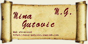 Mina Gutović vizit kartica